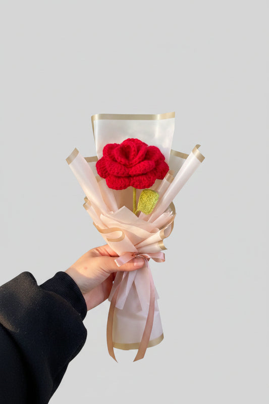 Handmade Crochet Rose Bouquet – Everlasting Yarn Flower Gift